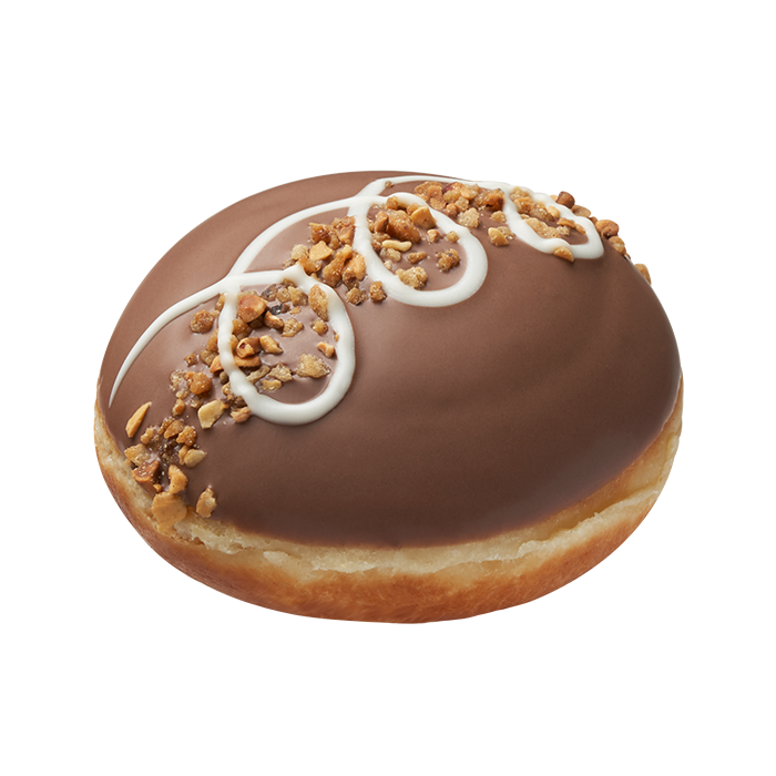 Nutty Chocolatta Doughnut-No Shadows-3-Quarter