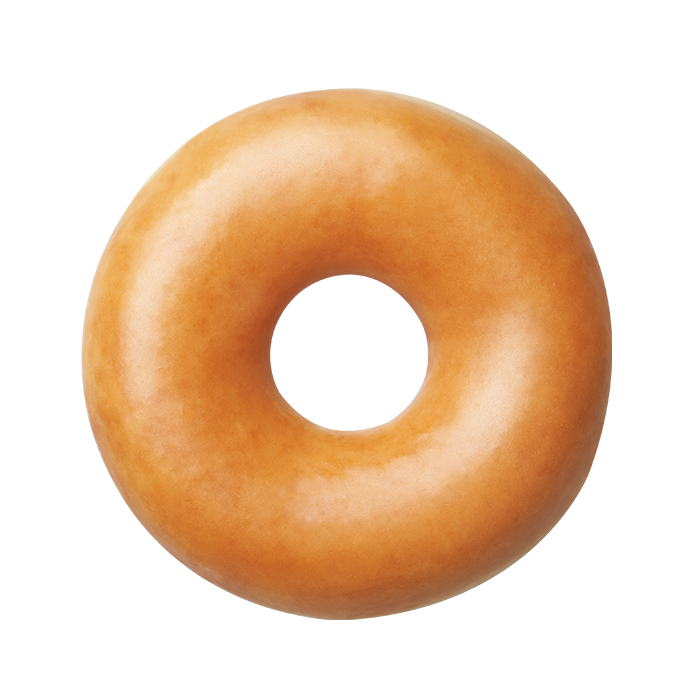 Original Glazed Doughnut-no shadows-Top Down View